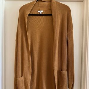 Camel long cardigan